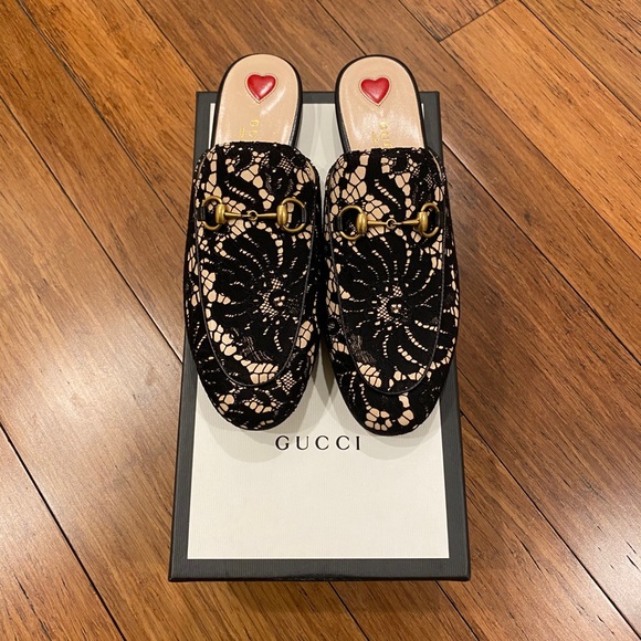 Gucci Shoes - Gucci Black Princetown Lace Mule